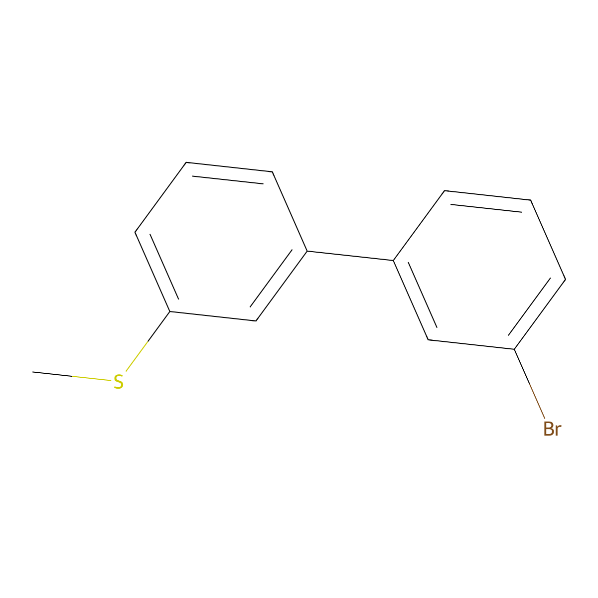 3-Bromo-3'-(methylthio)biphenyl molecular structure, CAS 1443313-46-9