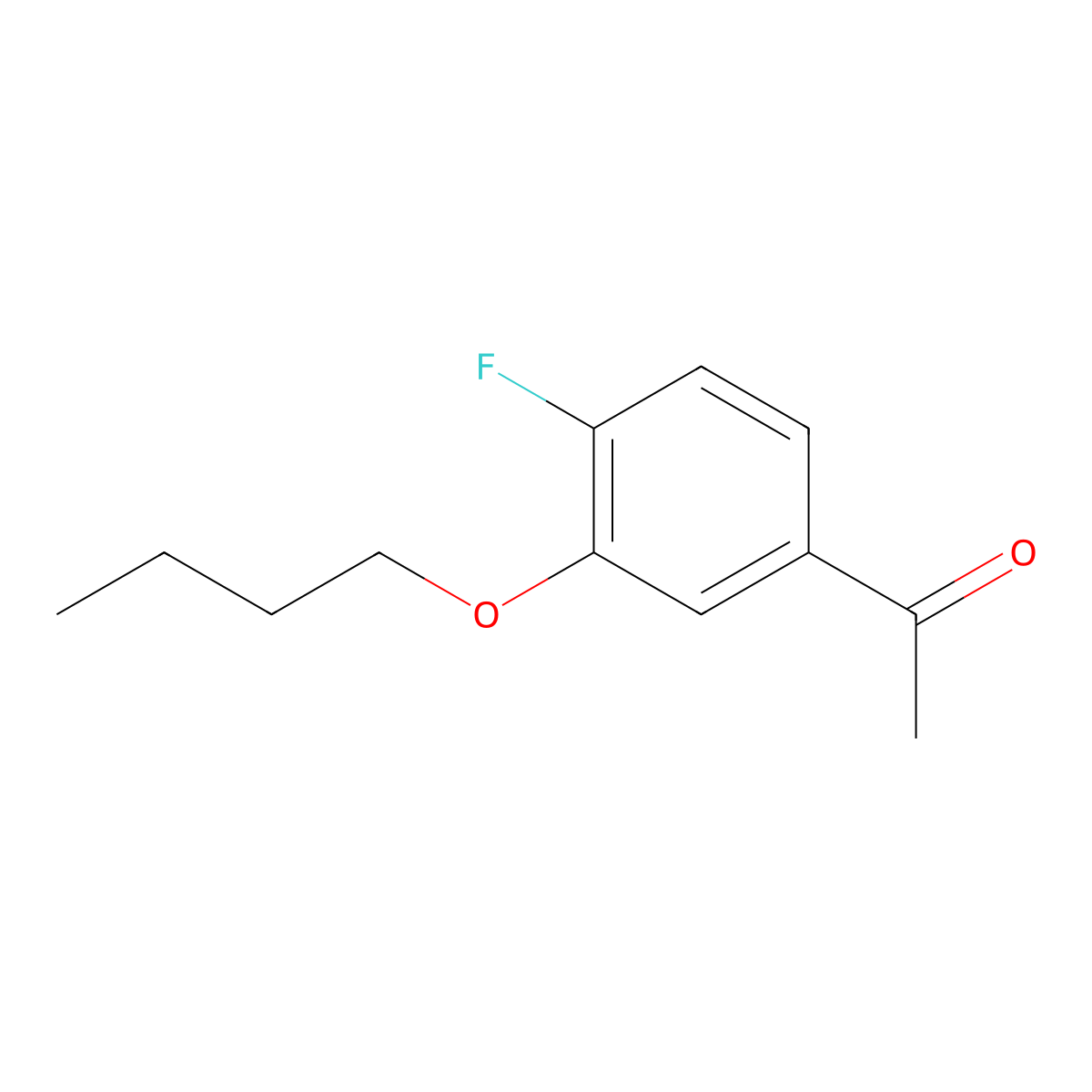 1-(3-Butoxy-4-fluorophenyl)ethanone molecular structure, CAS 1443313-47-0