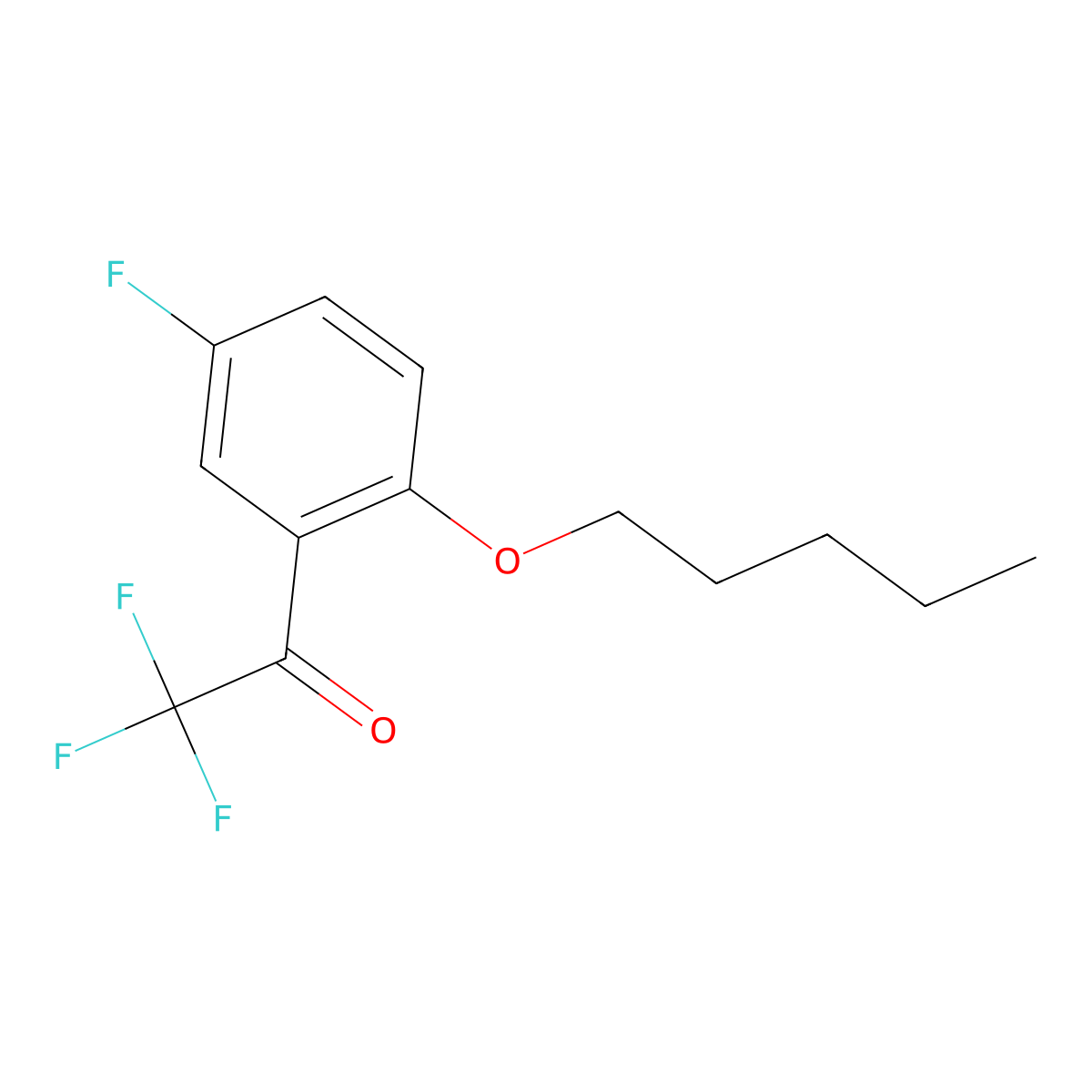 2'-n-Pentoxy-2,2,2,5'-tetrafluoroacetophenone molecular structure, CAS 1443313-49-2