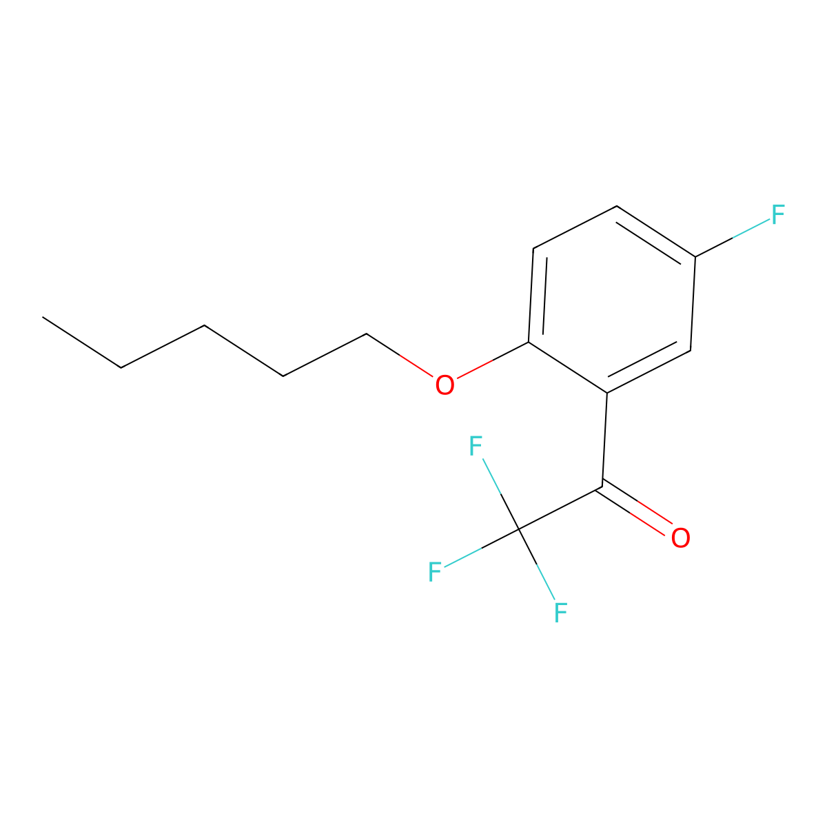 2'-n-Pentoxy-2,2,2,5'-tetrafluoroacetophenone molecular structure, CAS 1443313-49-2