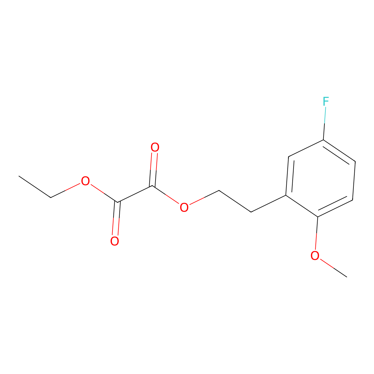 O2-Ethyl O1-[2-(3-fluoro-6-methoxyphenyl)ethyl] oxalate molecular structure, CAS 1443313-61-8