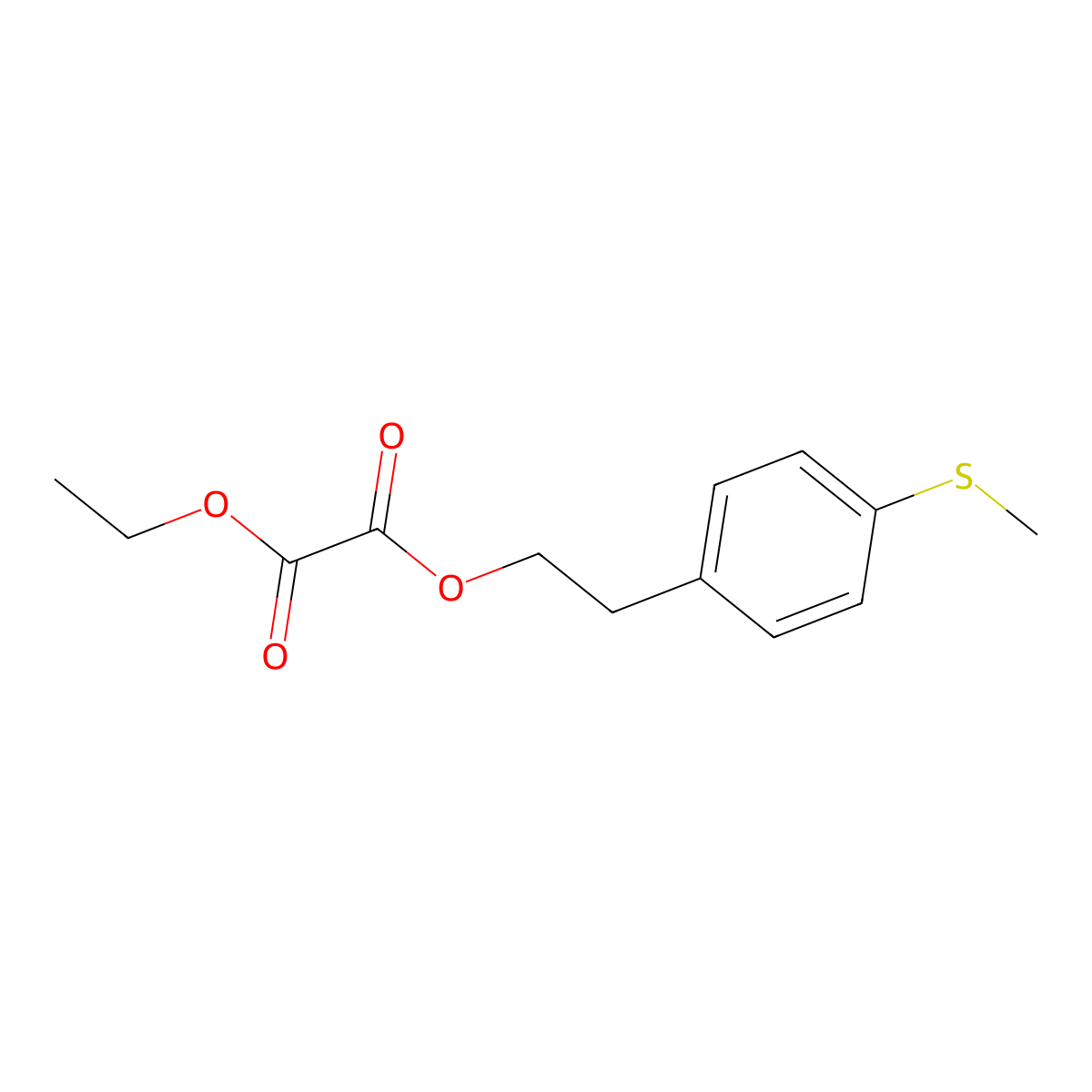 O2-Ethyl O1-[2-(4-methylthiophenyl)ethyl] oxalate molecular structure, CAS 1443313-68-5
