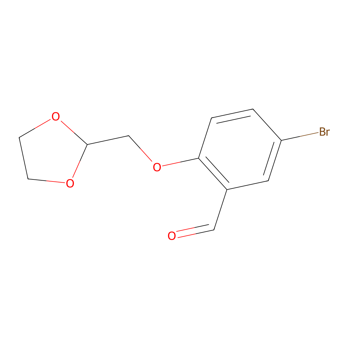 5-Bromo-2-[2-(1,3-dioxolan-2-yl)methoxy]benzaldehyde molecular structure, CAS 1443313-70-9