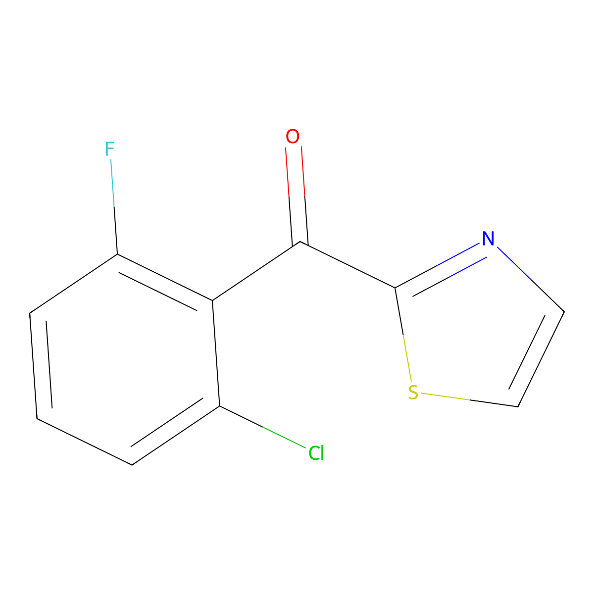 2-(2-Chloro-6-fluorobenzoyl)thiazole molecular structure, CAS 1443313-71-0
