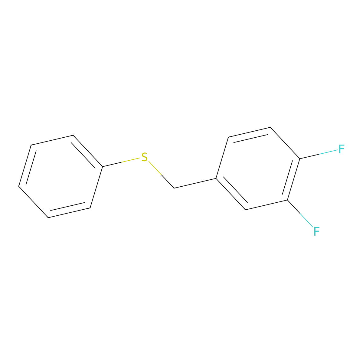 1,2-Difluoro-4-(phenylsulfanylmethyl)benzene molecular structure, CAS 1443313-74-3