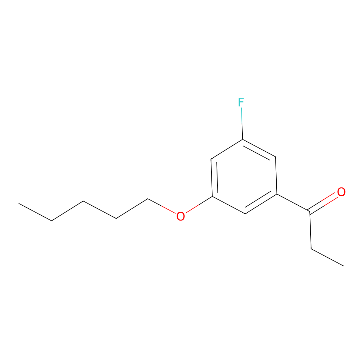 1-(3-Fluoro-5-(pentyloxy)phenyl)propan-1-one molecular structure, CAS 1443313-77-6