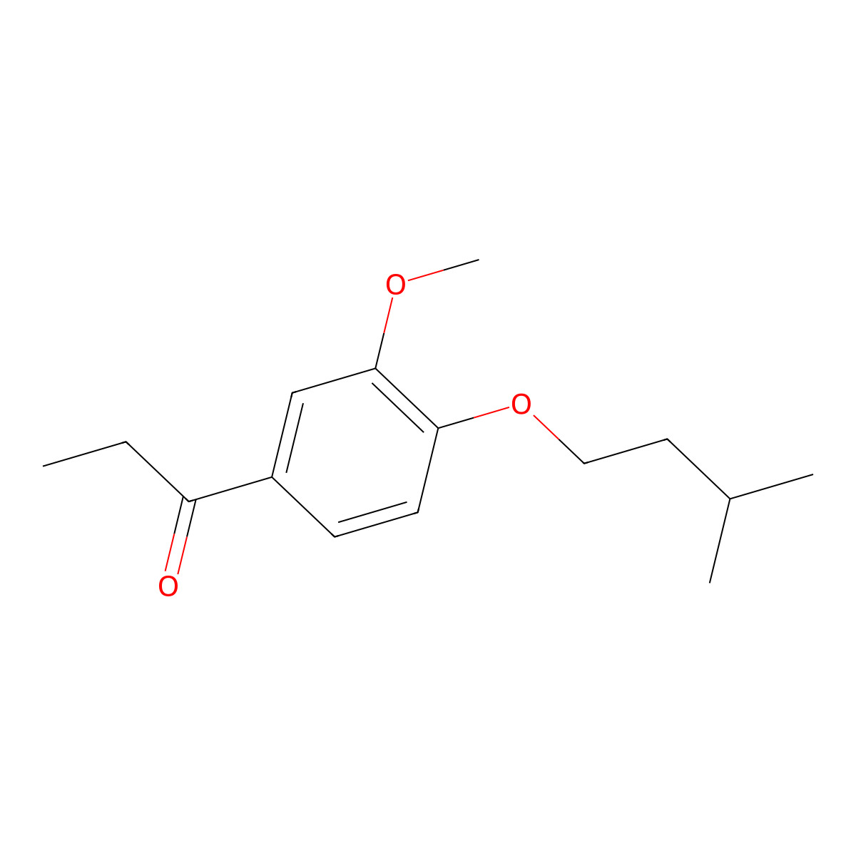 1-(4-(Isopentyloxy)-3-methoxyphenyl)propan-1-one molecular structure, CAS 1443313-93-6