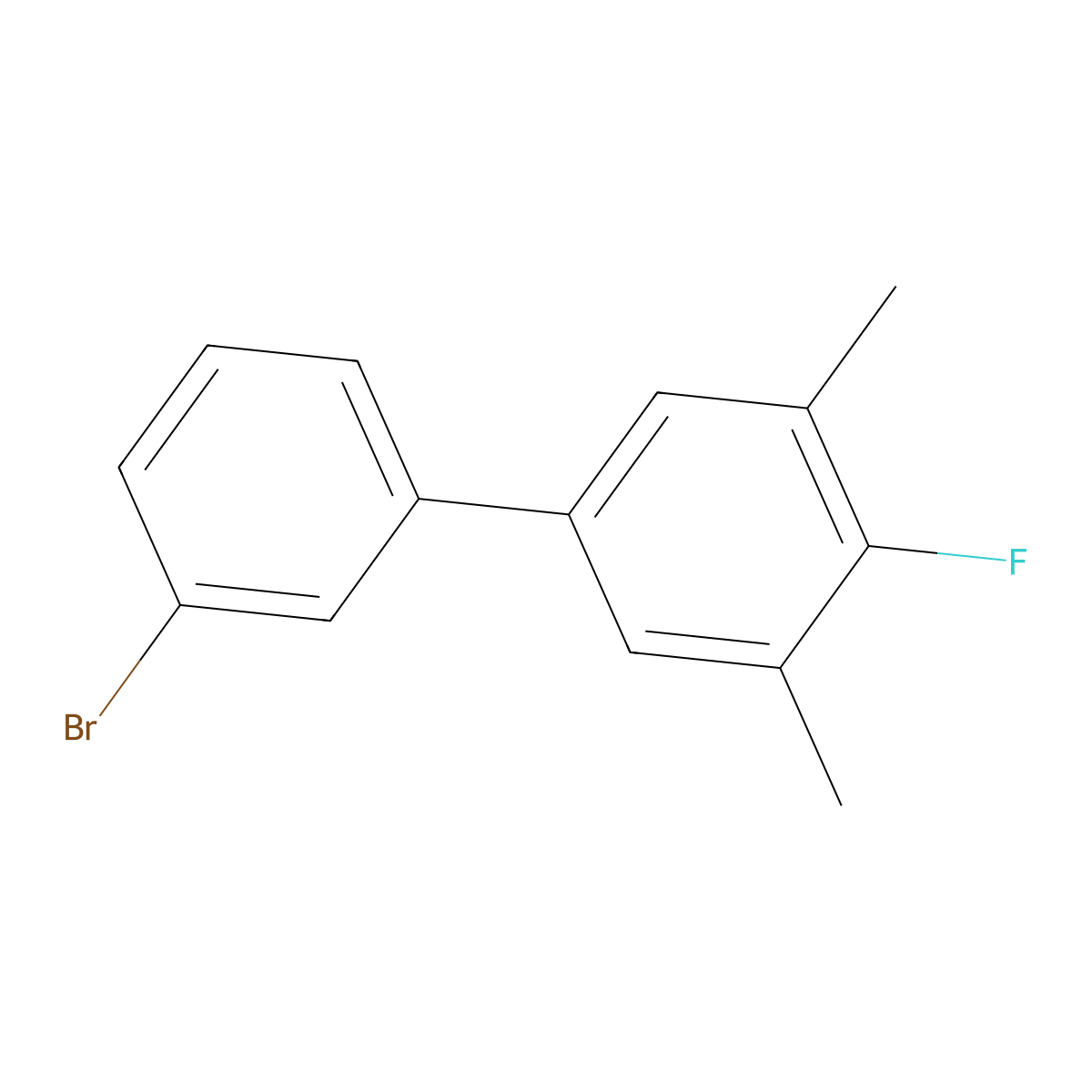 3-Bromo-4'-fluoro-3',5'-dimethylbiphenyl molecular structure, CAS 1443314-03-1