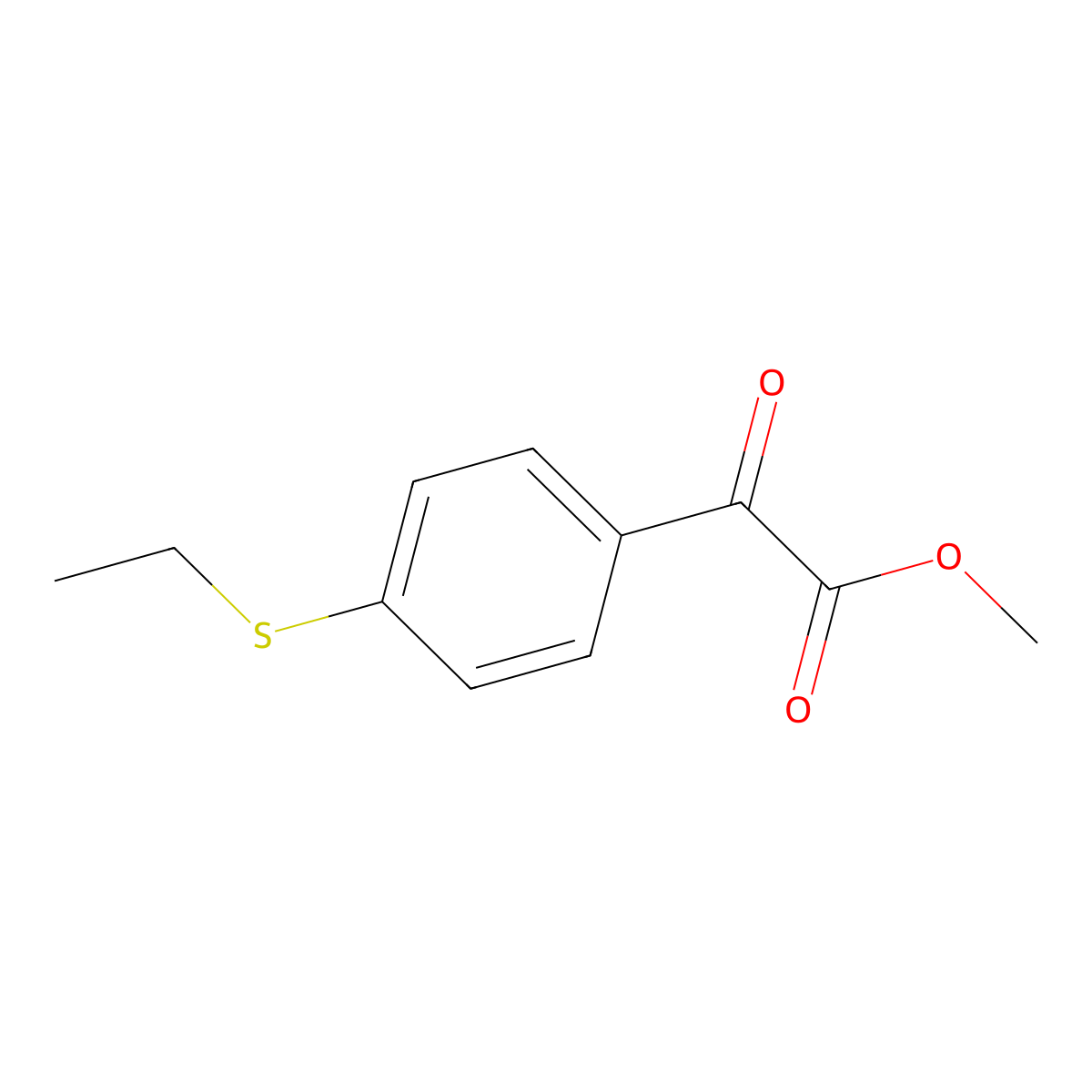 Methyl 4-thioethylbenzoylformate molecular structure, CAS 1443314-09-7