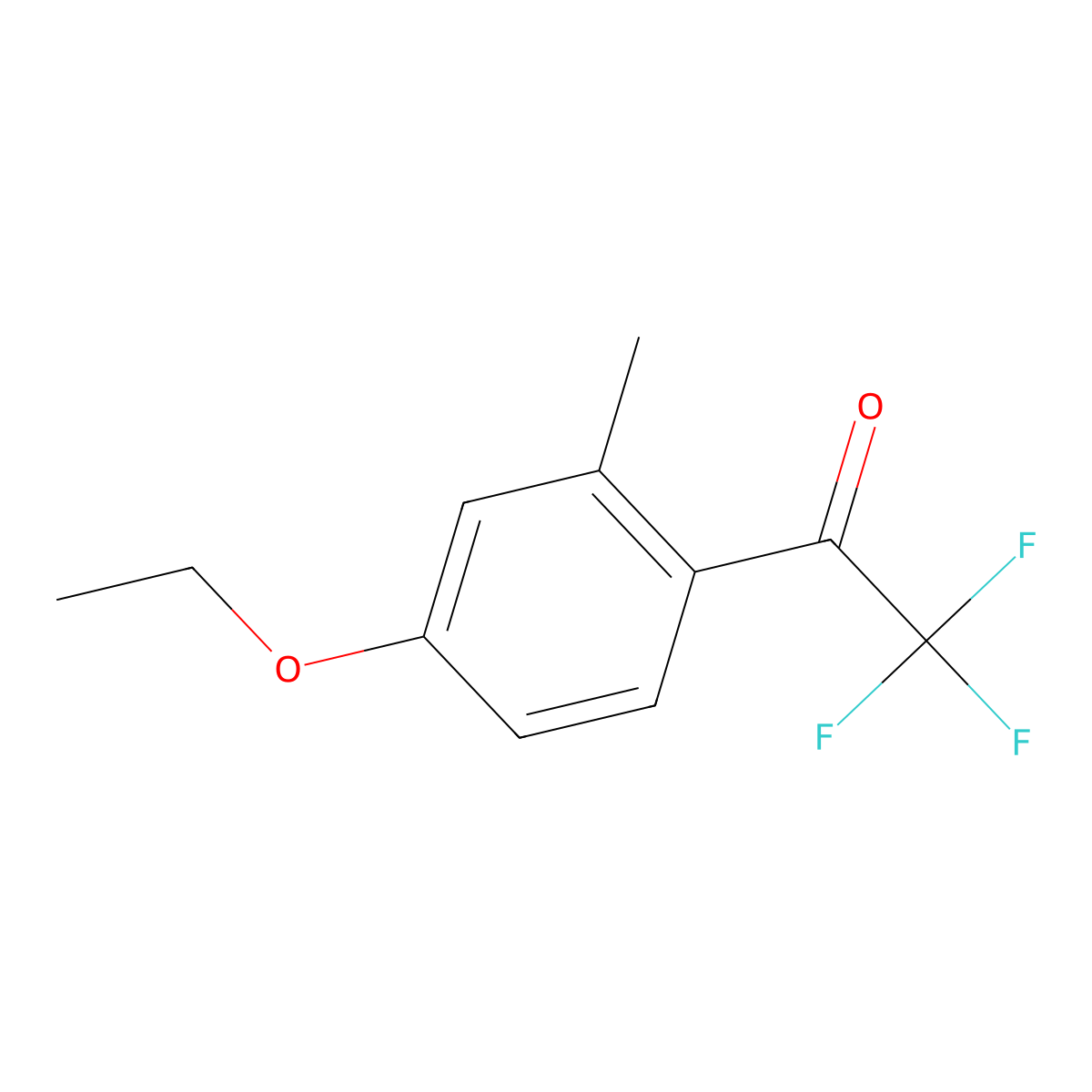 4'-Ethoxy-2'-methyl-2,2,2-trifluoroacetophenone molecular structure, CAS 1443314-22-4