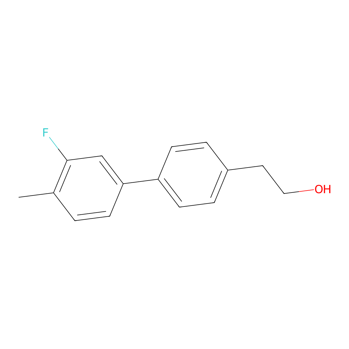 4-(3-Fluoro-4-methylphenyl)phenethyl alcohol molecular structure, CAS 1443314-31-5