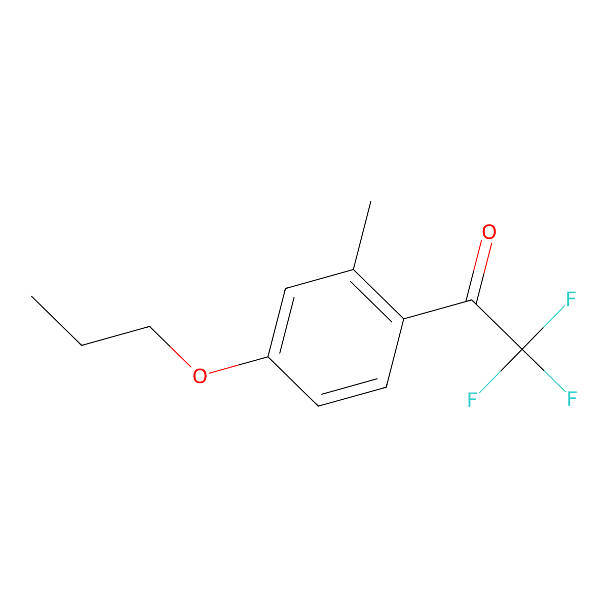 2,2,2-Trifluoro-1-(2-methyl-4-propoxyphenyl)ethanone molecular structure, CAS 1443314-32-6