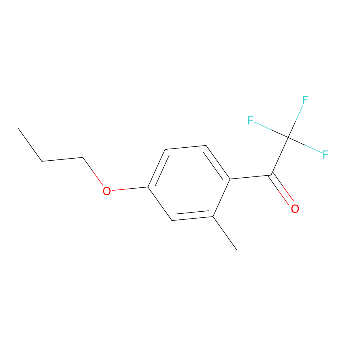 2,2,2-Trifluoro-1-(2-methyl-4-propoxyphenyl)ethanone molecular structure, CAS 1443314-32-6