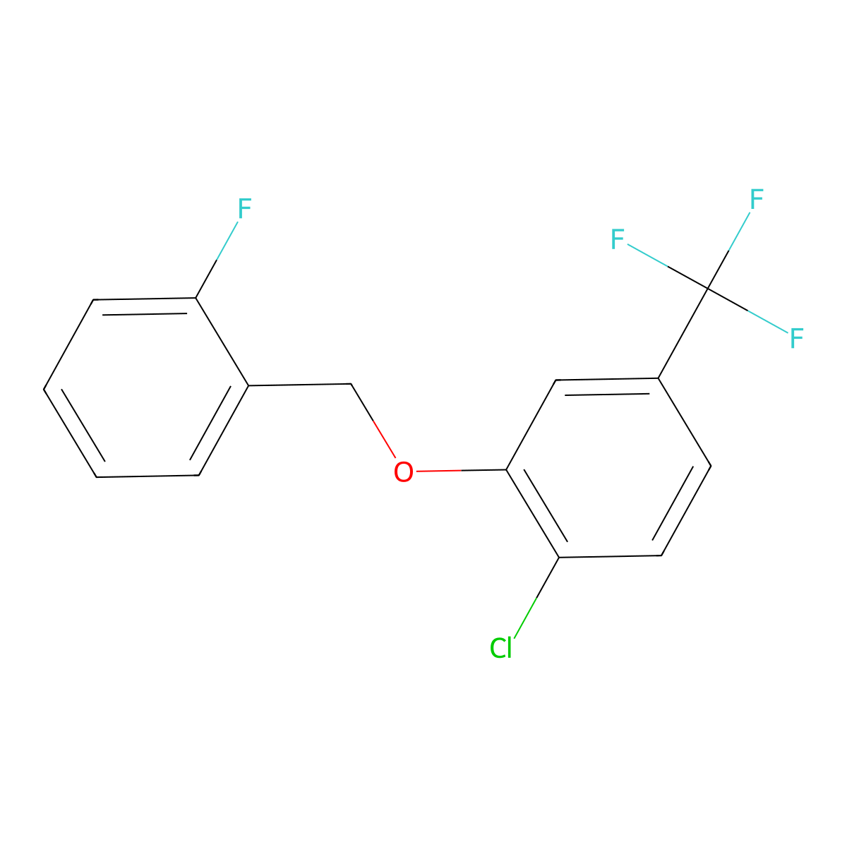 4-Chloro-3-[(2-fluorophenyl)methoxy]benzotrifluoride molecular structure, CAS 1443314-35-9