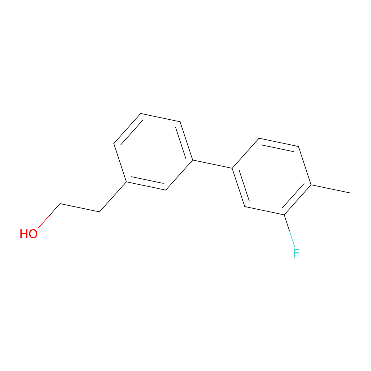 3-(3-Fluoro-4-methylphenyl)phenethyl alcohol molecular structure, CAS 1443314-38-2