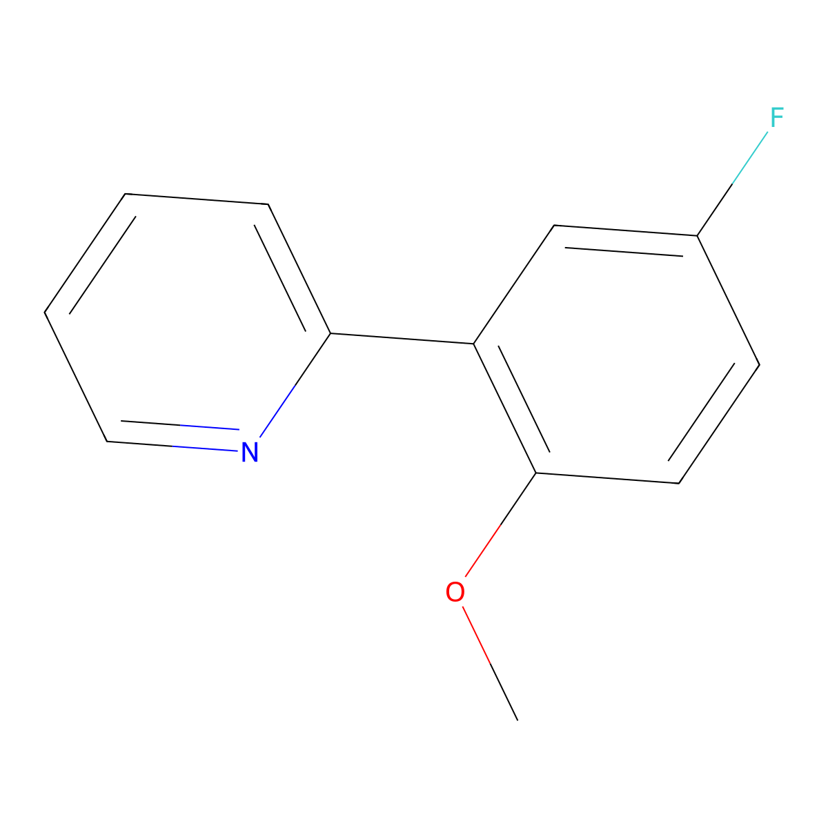 2-(5-Fluoro-2-methoxyphenyl)pyridine molecular structure, CAS 1443314-41-7
