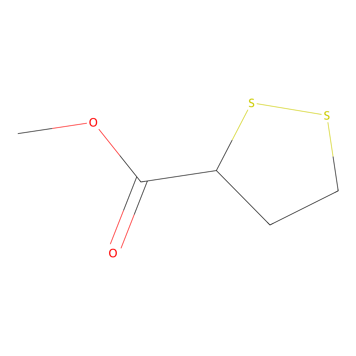 Methyl1,2-dithiolane-3-carboxylate molecular structure, CAS 144332-03-6