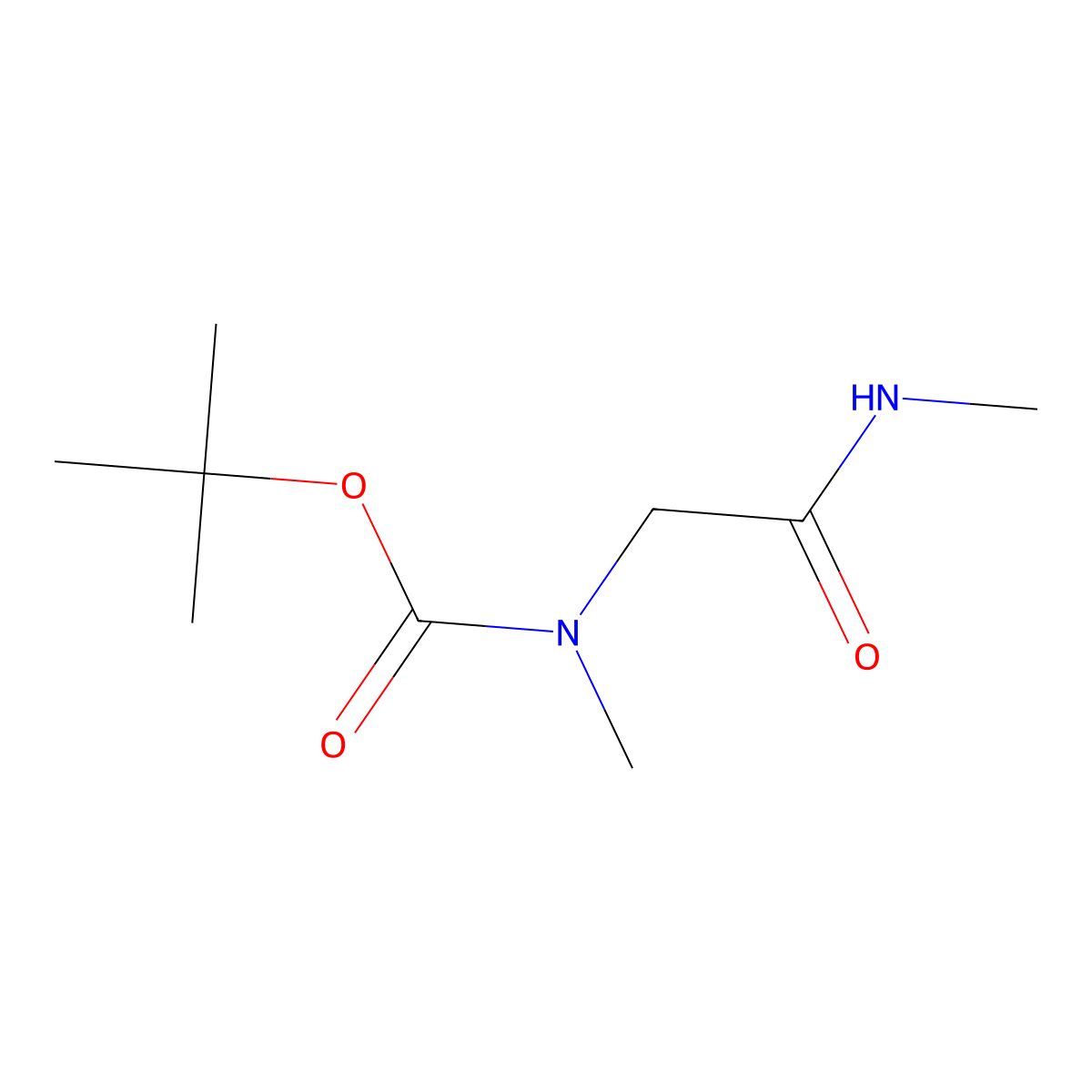 tert-butyl N-methyl-N-[(methylcarbamoyl)methyl]carbamate molecular structure, CAS 144332-55-8