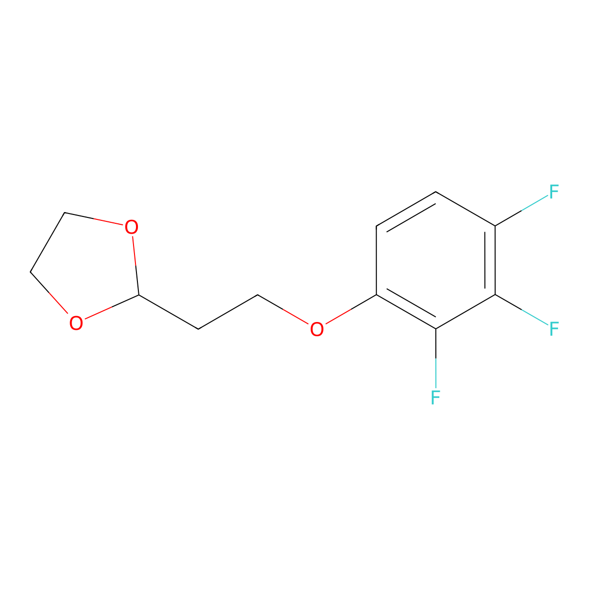 2-[2-(2,3,4-Trifluoro-phenoxy)ethyl]-1,3-dioxolane molecular structure, CAS 1443320-81-7
