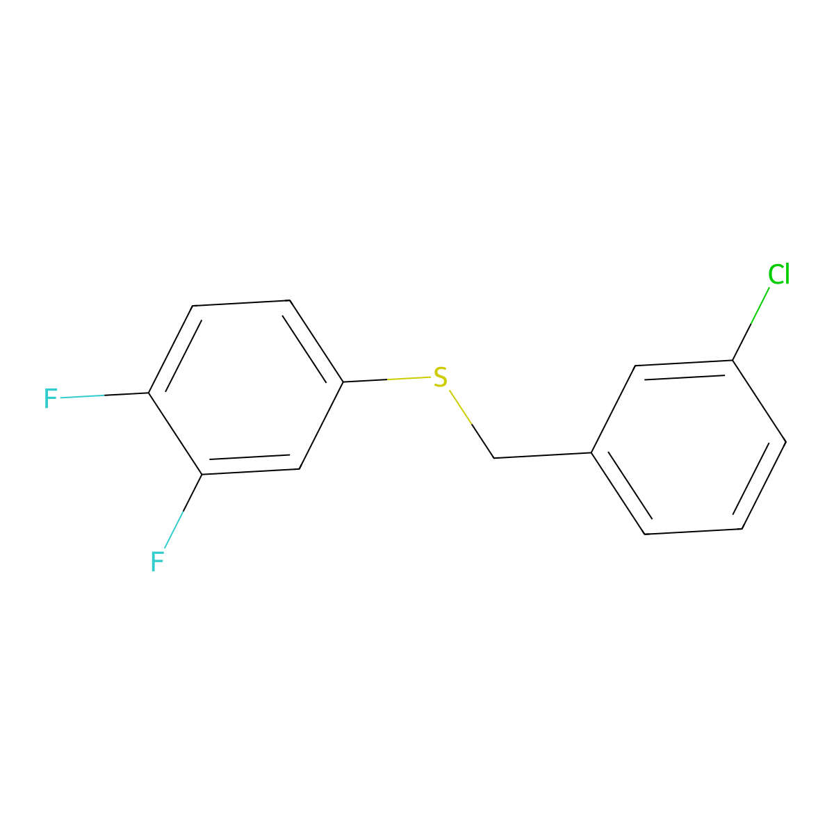 1-Chloro-3-[(3,4-difluorophenyl)sulfanylmethyl]benzene molecular structure, CAS 1443320-97-5