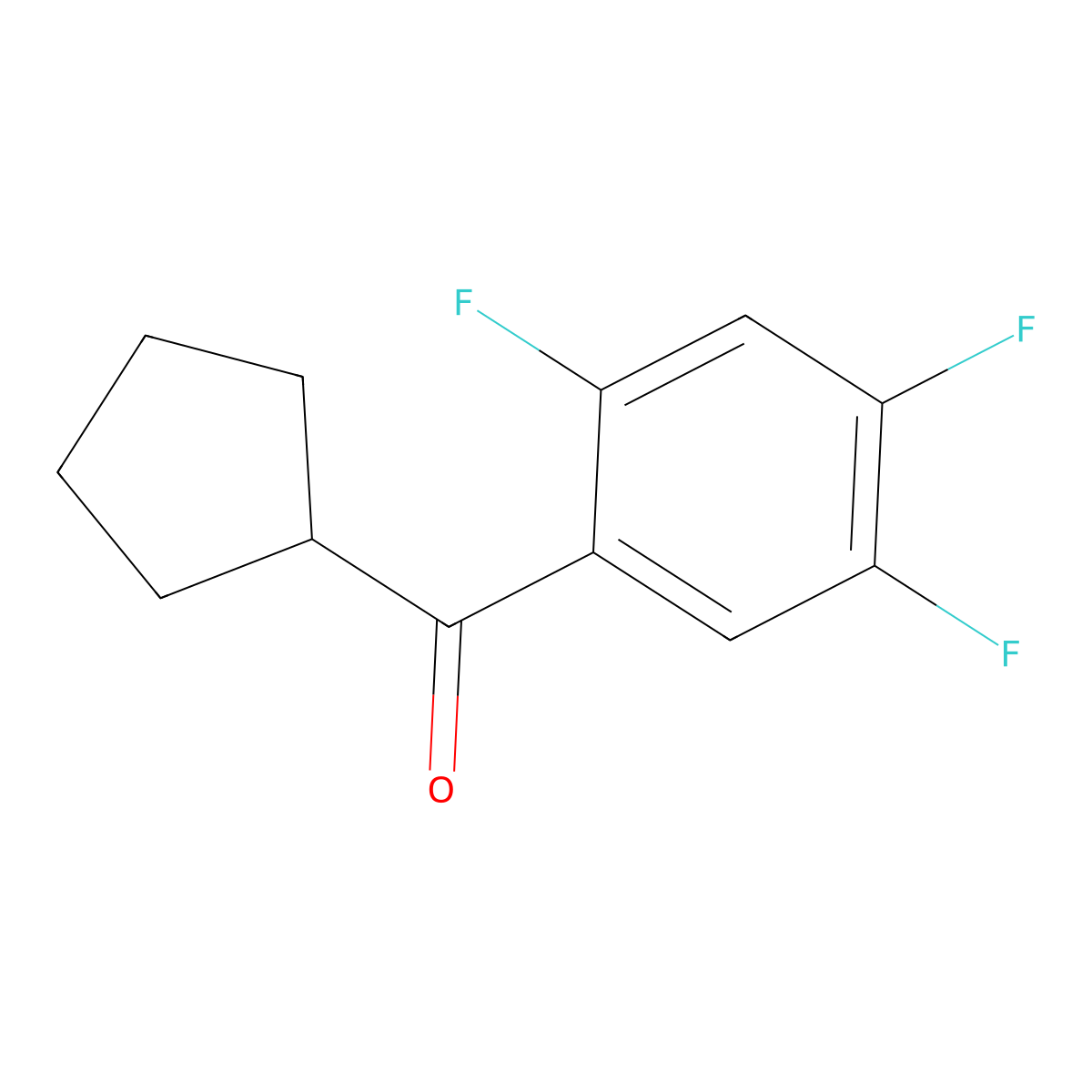 2,4,5-Trifluorophenyl cyclopentyl ketone molecular structure, CAS 1443321-14-9