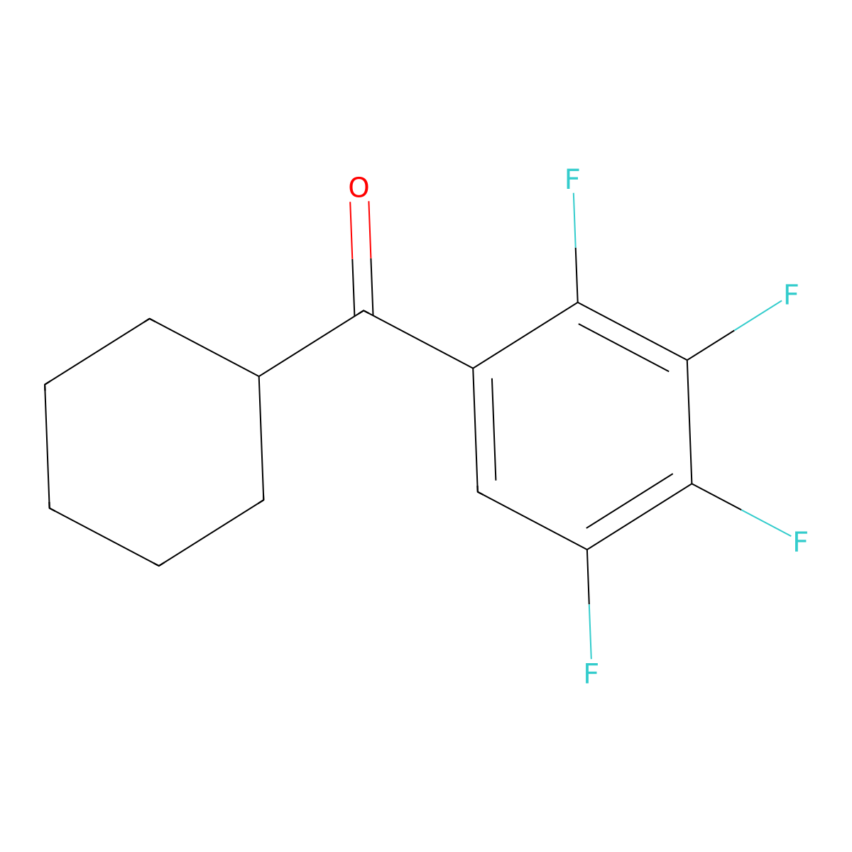 2,3,4,5-Tetrafluorophenyl cyclohexyl ketone molecular structure, CAS 1443322-23-3