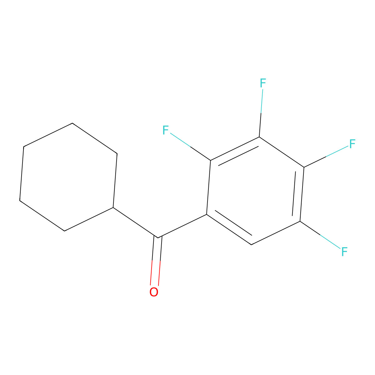 2,3,4,5-Tetrafluorophenyl cyclohexyl ketone molecular structure, CAS 1443322-23-3
