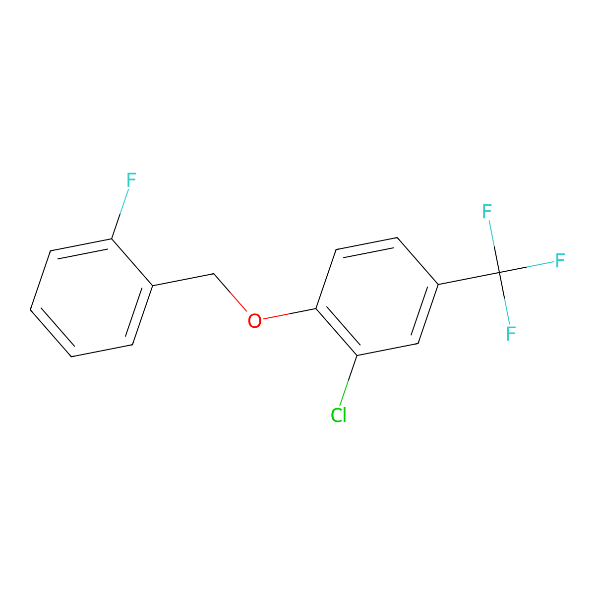 3-Chloro-4-[(2-fluorophenyl)methoxy]benzotrifluoride molecular structure, CAS 1443322-26-6