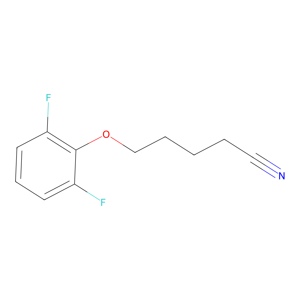5-(2,6-Difluorophenoxy)pentanenitrile molecular structure, CAS 1443322-30-2