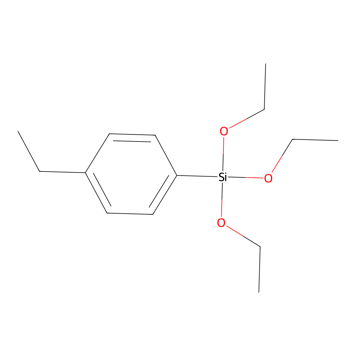 Triethoxy(4-ethylphenyl)silane molecular structure, CAS 1443323-09-8