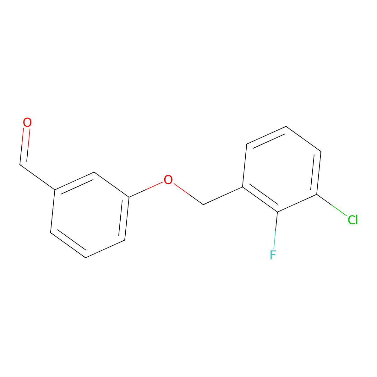 3-(3-Chloro-2-fluorobenzyloxy)benzaldehyde molecular structure, CAS 1443323-28-1