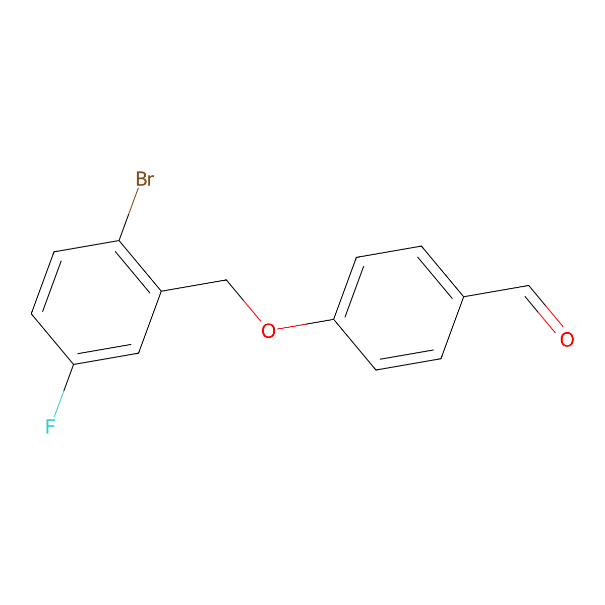4-(2-Bromo-5-fluorobenzyloxy)benzaldehyde molecular structure, CAS 1443323-29-2