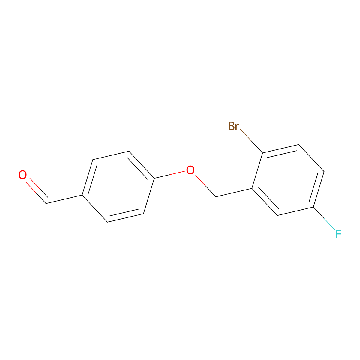 4-(2-Bromo-5-fluorobenzyloxy)benzaldehyde molecular structure, CAS 1443323-29-2