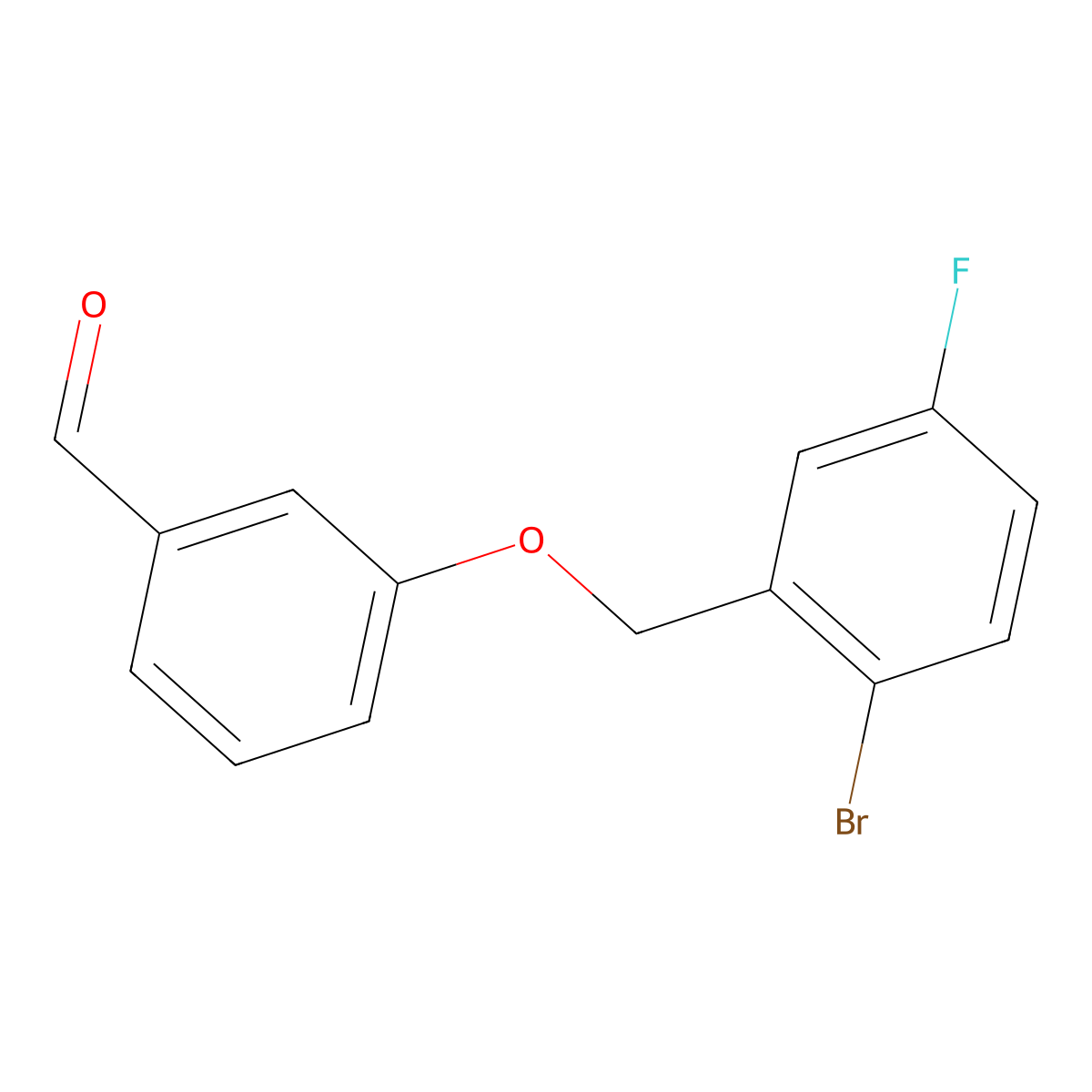 3-(2-Bromo-5-fluorobenzyloxy)benzaldehyde molecular structure, CAS 1443323-35-0