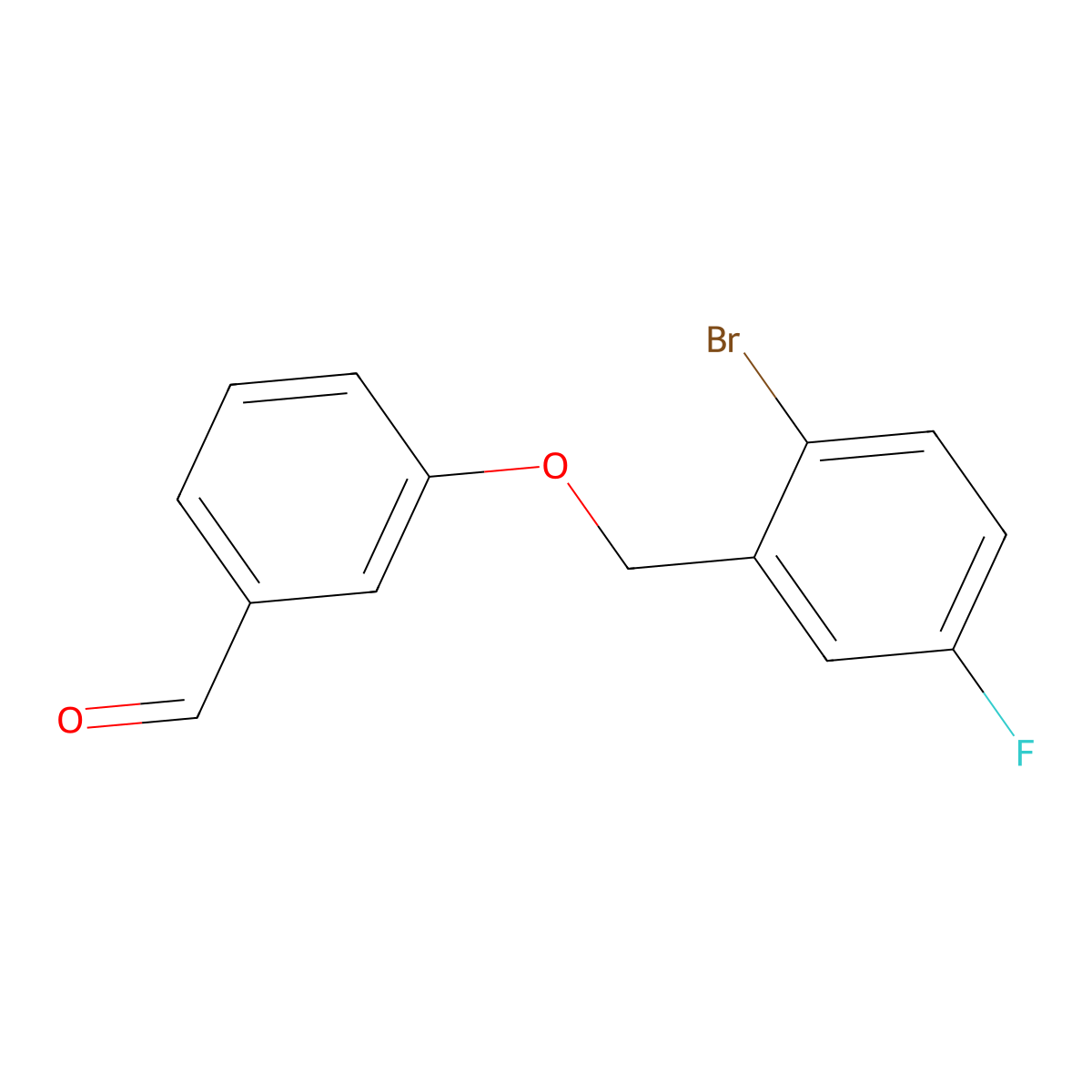 3-(2-Bromo-5-fluorobenzyloxy)benzaldehyde molecular structure, CAS 1443323-35-0