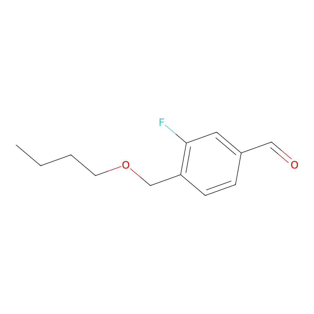 4-[(n-Butyloxy)methyl]-3-fluorobenzaldehyde molecular structure, CAS 1443323-40-7