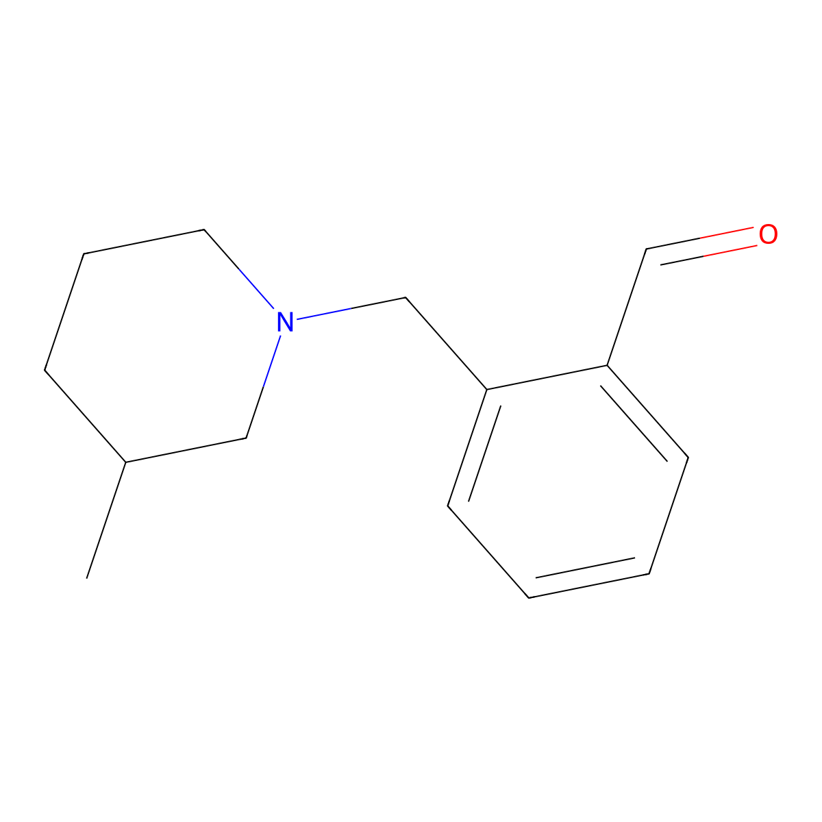 2-((3-Methylpiperidin-1-yl)methyl)benzaldehyde molecular structure, CAS 1443323-46-3