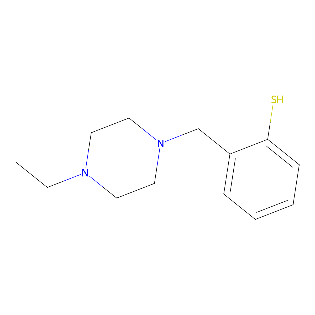 2-[(4-Ethylpiperazino)methyl]thiophenol molecular structure, CAS 1443323-73-6