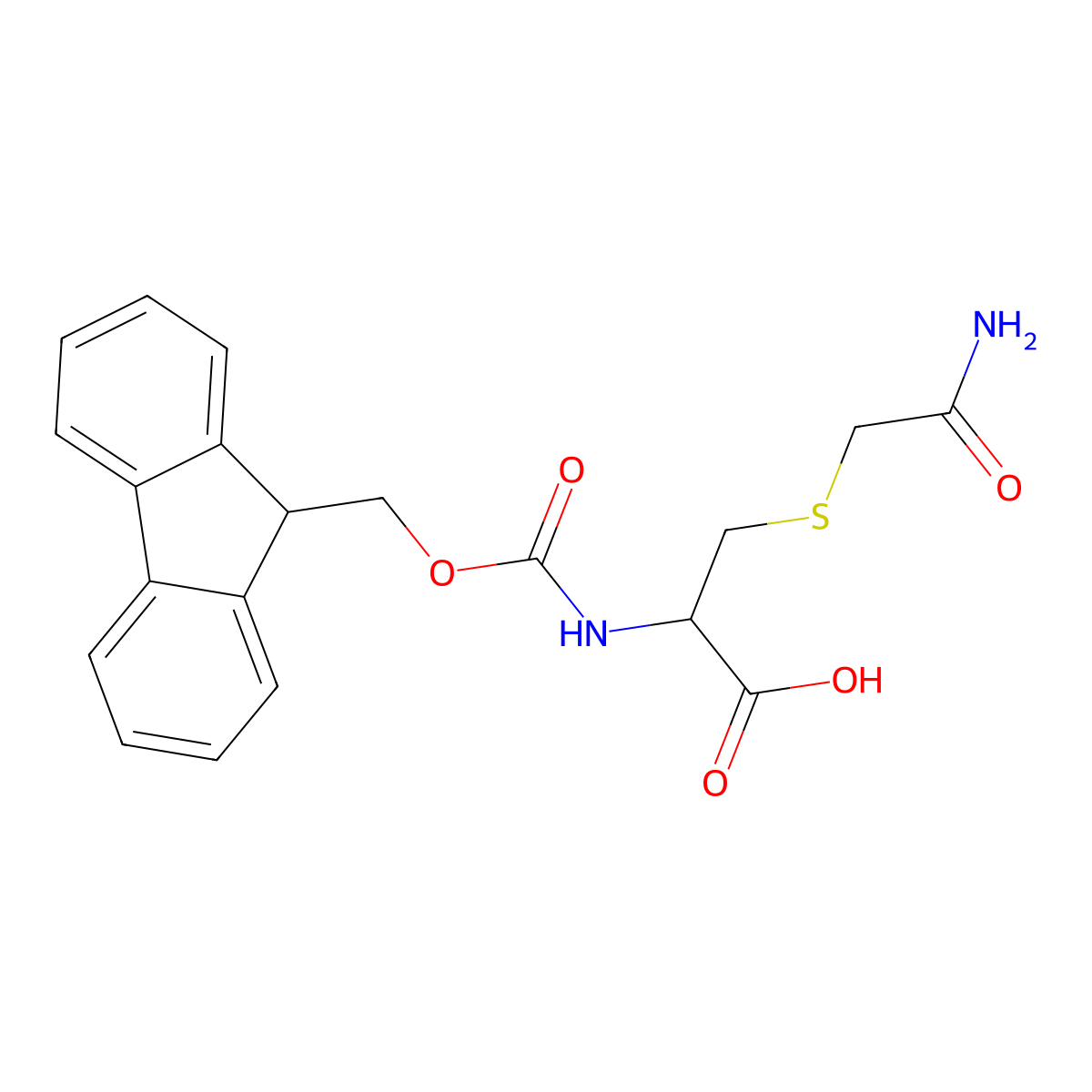 N-(((9H-Fluoren-9-yl)methoxy)carbonyl)-S-(2-amino-2-oxoethyl)-L-cysteine molecular structure, CAS 1443324-12-6