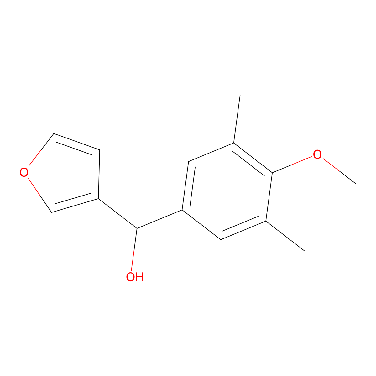 3,5-Dimethyl-4-methoxyphenyl-(3-furyl)methanol molecular structure, CAS 1443324-15-9