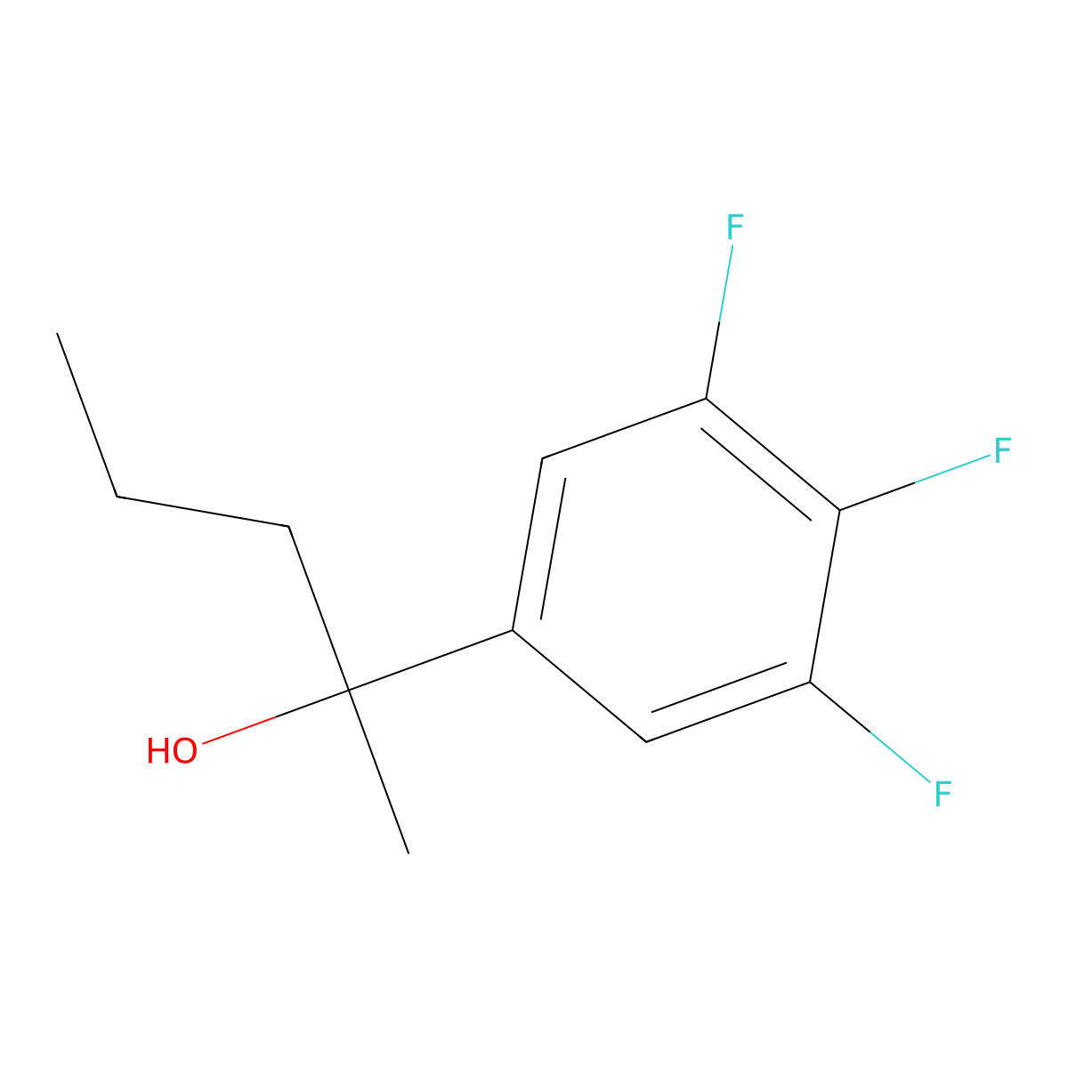2-(3,4,5-Trifluorophenyl)-2-pentanol molecular structure, CAS 1443324-48-8