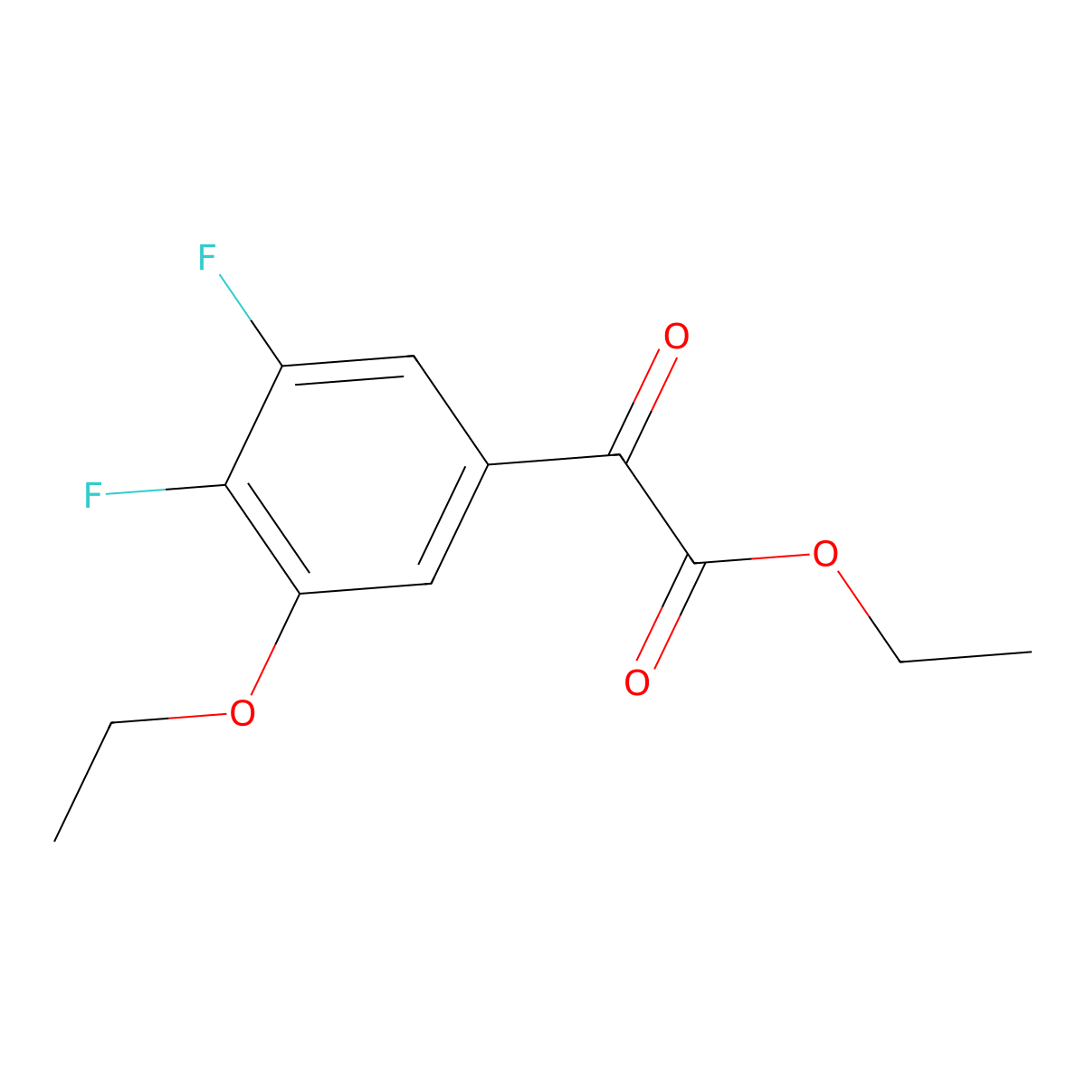 Ethyl 4,5-difluoro-3-ethoxybenzoylformate molecular structure, CAS 1443324-49-9