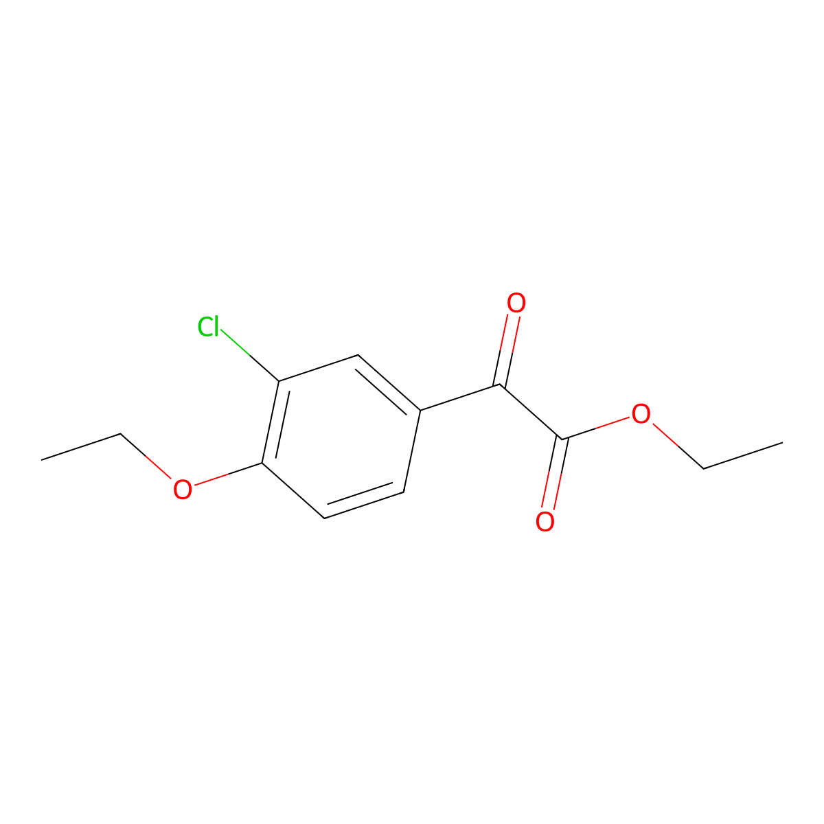 Ethyl 3-chloro-4-ethoxybenzoylformate molecular structure, CAS 1443324-59-1