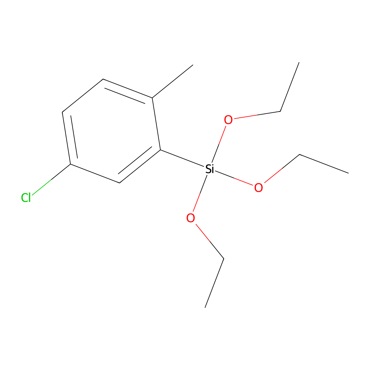 (5-Chloro-2-methylphenyl)(triethoxy)silane molecular structure, CAS 1443324-63-7