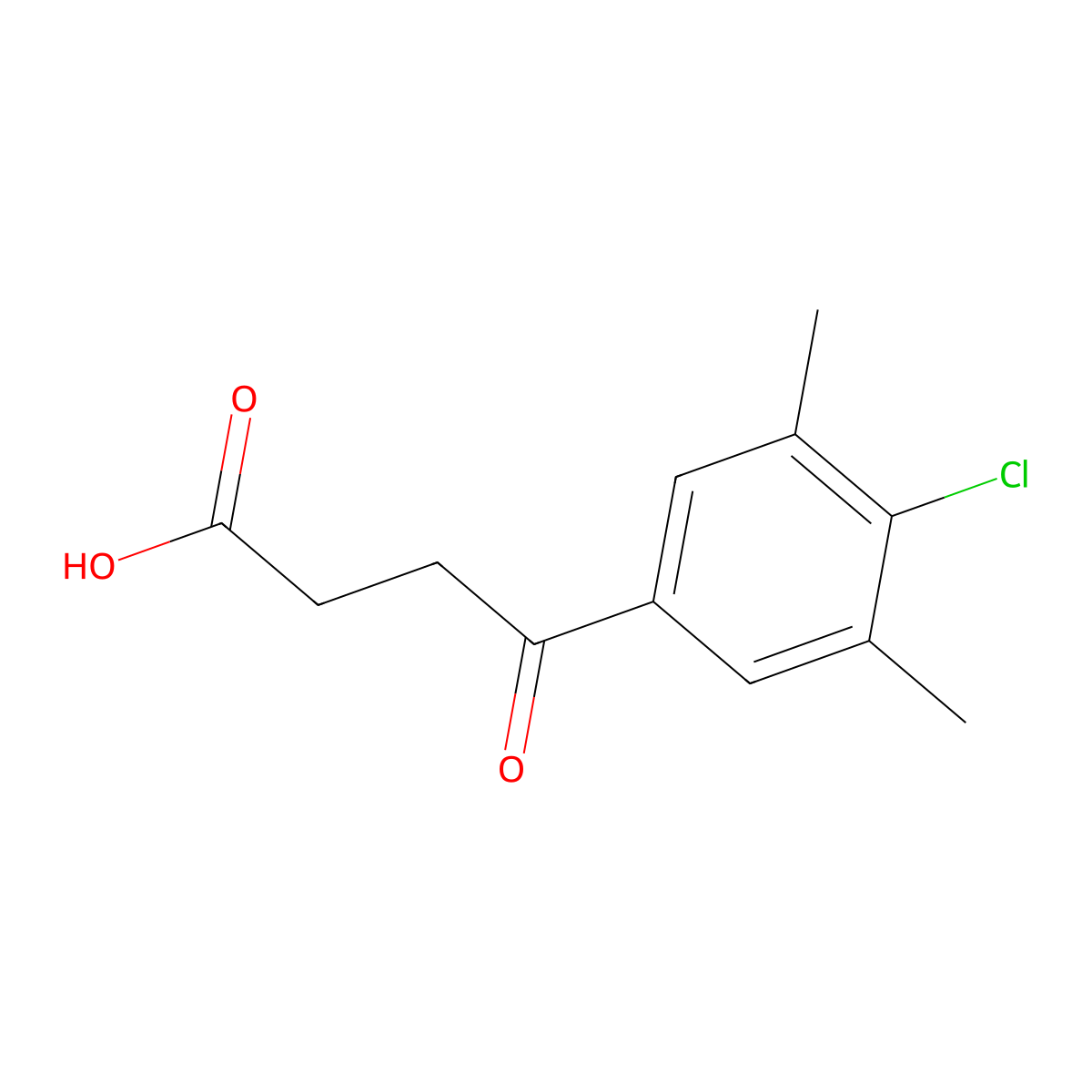 4-(4-Chloro-3,5-dimethylphenyl)-4-oxobutyric acid molecular structure, CAS 1443324-65-9