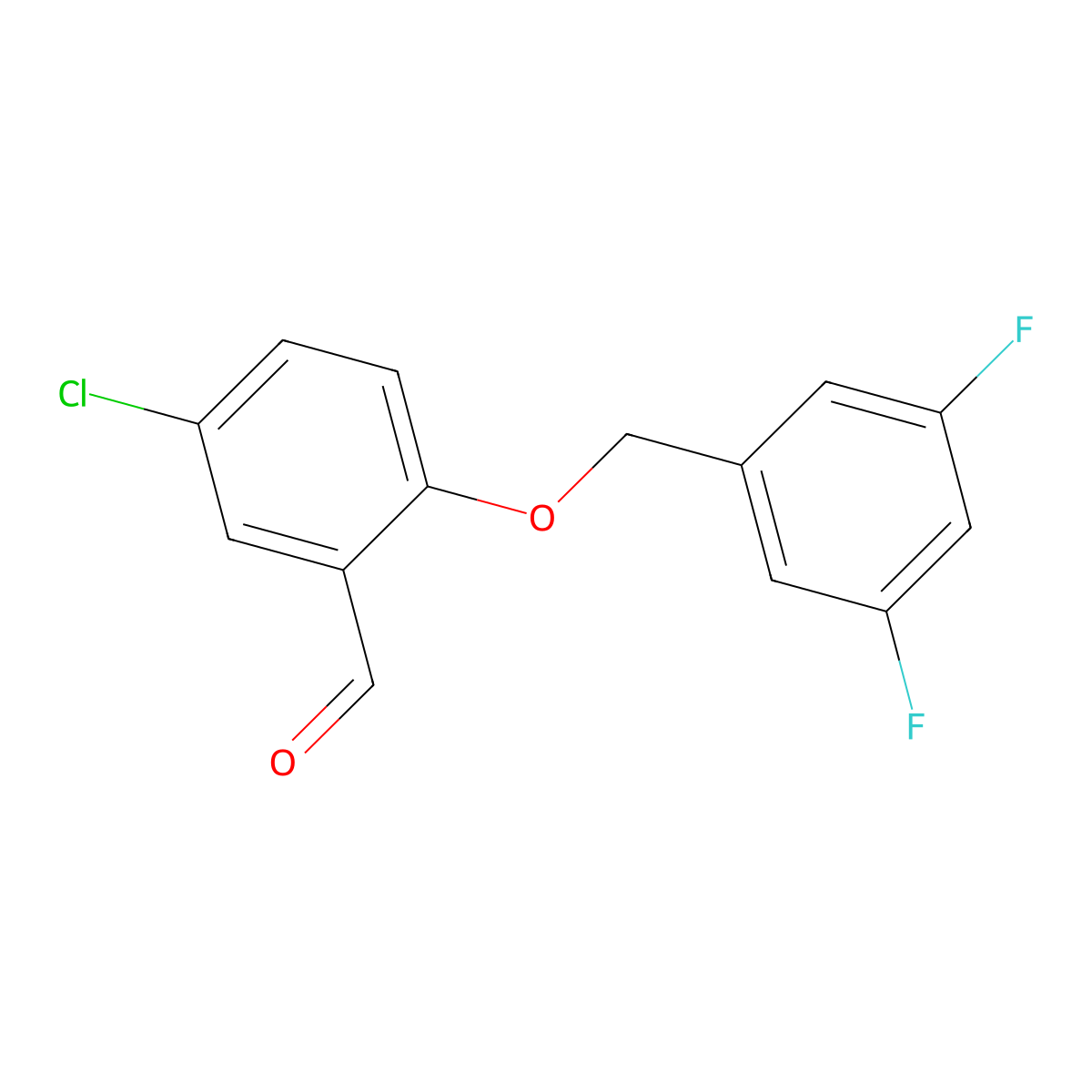 5-Chloro-2-((3,5-difluorobenzyl)oxy)benzaldehyde molecular structure, CAS 1443324-71-7