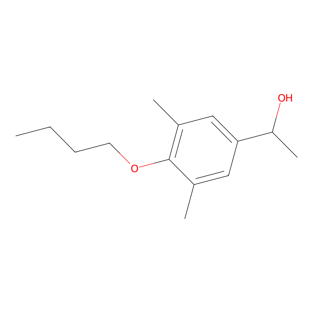 1-(4-n-Butoxy-3,5-dimethylphenyl)ethanol molecular structure, CAS 1443324-76-2