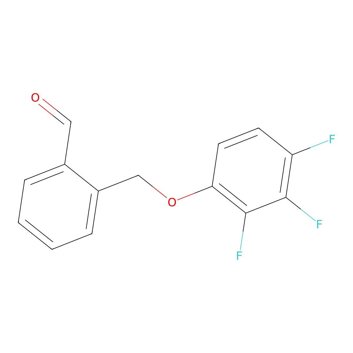 2-((2,3,4-Trifluorophenoxy)methyl)benzaldehyde molecular structure, CAS 1443324-85-3