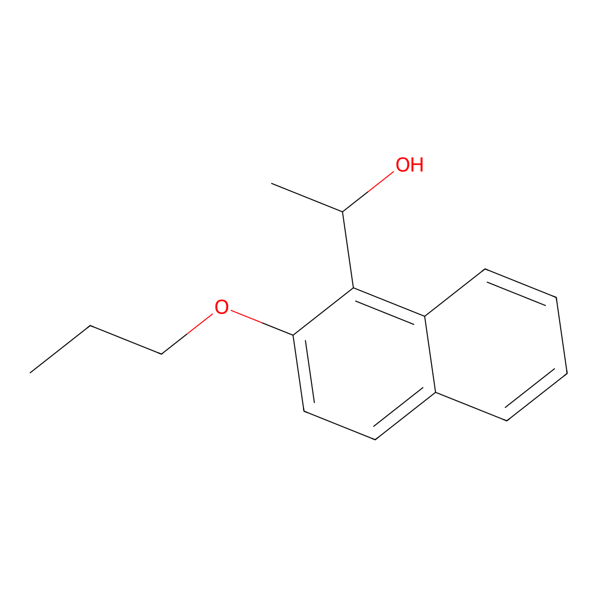 1-(2-n-Propoxy-1-naphthyl)ethanol molecular structure, CAS 1443324-93-3