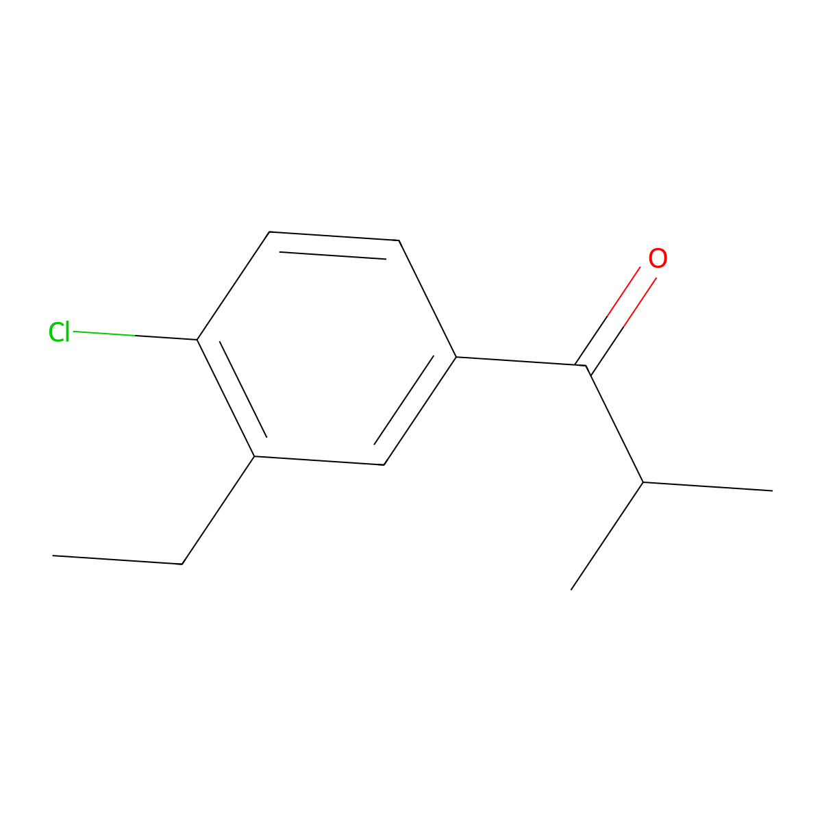 1-(4-Chloro-3-ethylphenyl)-2-methylpropan-1-one molecular structure, CAS 1443325-02-7
